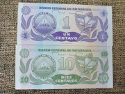 Banknoty Nikaragua 1, 10 CENTAVOS