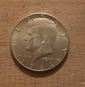 Amerykański srebrny Half dollar 1964 rok(ładny stan) mennica Philadelphia 
