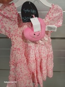 Sukienka w serduszka różowo biała z pluszakiem nowa 98 cynthia rowley