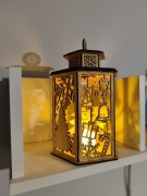 Drewniany lampion świąteczny – Różne wzory i kolory