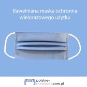 Bawełniana maska ochronna wielokrotnego użytku