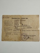 Świadectwo chrztu Grudziądz 1950 