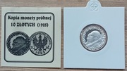 Polska,  KOPIA II RP  Wydawnictwo Nefryt ,10 złotych 1925 (dwa popiersia)