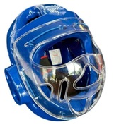 Kask Do Taekwondo Z Szybą Fighting Empire Niebieski XL
