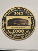 Euro 2012. PRÓBA. Moneta kolekcjonerska fi 100 mm.  Gyges