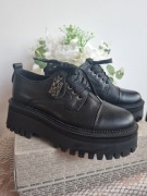 BRONX Mokasyny skóra naturalna na platformie, 37