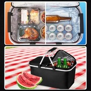 KOSZ PIKNIKOWY SKŁADANY TERMICZNY TURYSTYCZNY KOSZYK NA ZAKUPY IZOLACYJNY