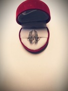 Złoty pierścionek skrzydła anioła rozmiar 18