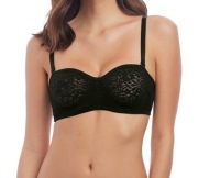 Wacoal Halo Lace biustonosz bardotka czarny rozmiar 80 C