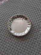 Tacka metalowa platerowana pod butelkę 