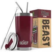 KUBEK Termiczny Green's Steel z Stali Nierdzewnej 550ml BEAST-Bordowy, NOWY