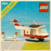 LEGO Town 6691 z 1981r. Red Cross Helicopter