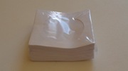 Koperty CD/DVD 100 sztuk z okienkiem białe