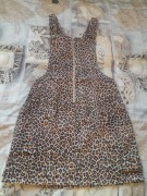 Ogrodniczka w panterkę rozpinana na ozdobny zamek rozm.M