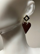 Kolczyki serca czerwone