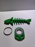 Keyspinner Brelok Rybka 3D łożysko zielony fidget