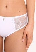 Klasyczne figi Samanta Mona B400 r. XL, białe, haft, majtki