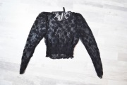 H&M bluzka w koronkę czarna S goth style