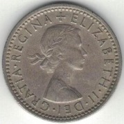 Wielka Brytania 6 pence pensów 1958 - 19,3 mm - nr 2