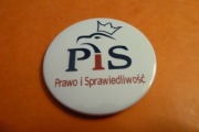 Prawo i Sprawiedliwość Button Przypinka Polityka Partia Wybory Sejm