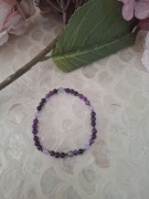 Bransoletka handmade z naturalnych kamieni hematyt agat chalcedon 