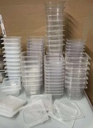 Pojemniki plastikowe GN 1/6 głównie 15 cm i 6,5 cm głębokości