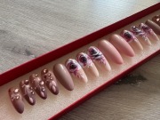 Ręcznie malowane sztuczne paznokcie,press on nails
