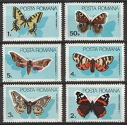 RUMUNIA - MOTYLE OWADY - 1985 -  CZYSTE **