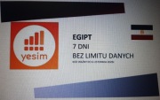 Karta eSIM Internet Egipt BEZ LIMITU DANYCH GB LTE Karta na 7 dni