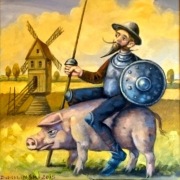 Dariusz Miliński "Don Kichot z Pławnej" obraz