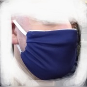 Maska unisex niebieska