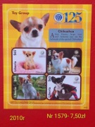 Znaczki fauna:1579: psy, zwierzęta- Liberia 2010r **