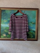 koszulka w paski zara bawełniana letnia przewiewna dekolt 