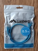 Patchcord kat. 5E 0,5M niebieski Lanberg