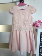 Elegancka Sukienka Brzoskwiniowa 104 na wesele 