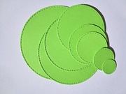 Scrapki koła z przeszyciami 8 szt. ⌀20-91mm jasnozielone gramatura 160 g/m2