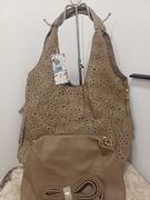 Zestaw dwóch torebek.Torba ażurowa plus saszetka 