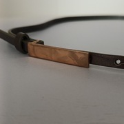 **grafitowy wąski PASEK do sukienki 91 x 0,5 cm