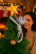 Kot z Gwiazdką – Ozdoba Świąteczna na Szczyt Choinki