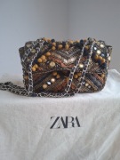 Zara torebka boho koraliki cekiny jak nowa 