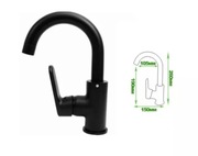 Bateria umywalkowa stojąca Kuchinox Dima czarny