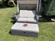 Leżak leżanka ogrodowa z technorattanu Capri 