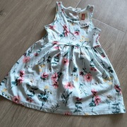 Sukienka w kwiatki motylki 100% bawełna 