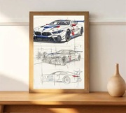 Obraz\plakat BMW M4 płótno