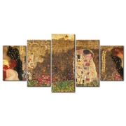 Gustav KLIMT - MUZY / IMPRESJE (secesja) / 5-częściowy obraz na płótnie