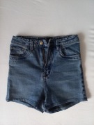 Jeansowe spodenki z wyższym stanem