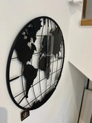 Zegar ścienny mapa świata 45 cm