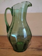 PIĘKNY ORGINAŁ-ZABYTKOWY dzbanek zielony ozdobny-lata '70/'80 z PRL