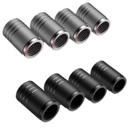 Nakrętki na wentyle samochodowe aluminiowe komplet