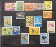 Singapur 1962 - PEŁNA SERIA 1-16 (Ryby, Ptaki, Orchidee) Rzadka 